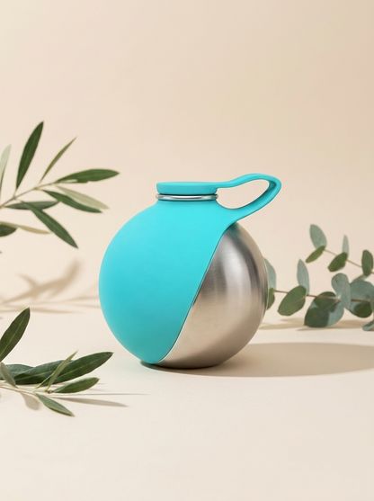 HydroBuddy — RVS reisdrinkfles met drinkbak