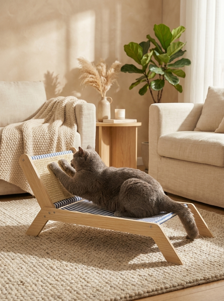 LoungeCloud — Kattenligstoel met hangmat