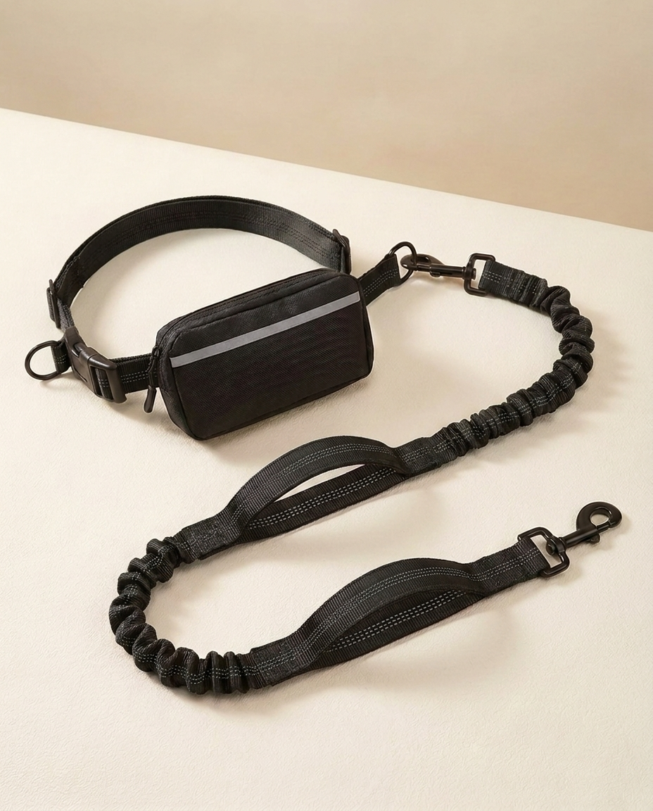 StrideFree — Handsfree hondenriem met heuptas