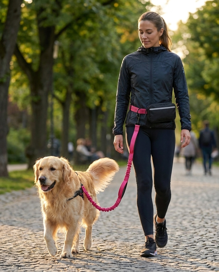 StrideFree — Handsfree hondenriem met heuptas