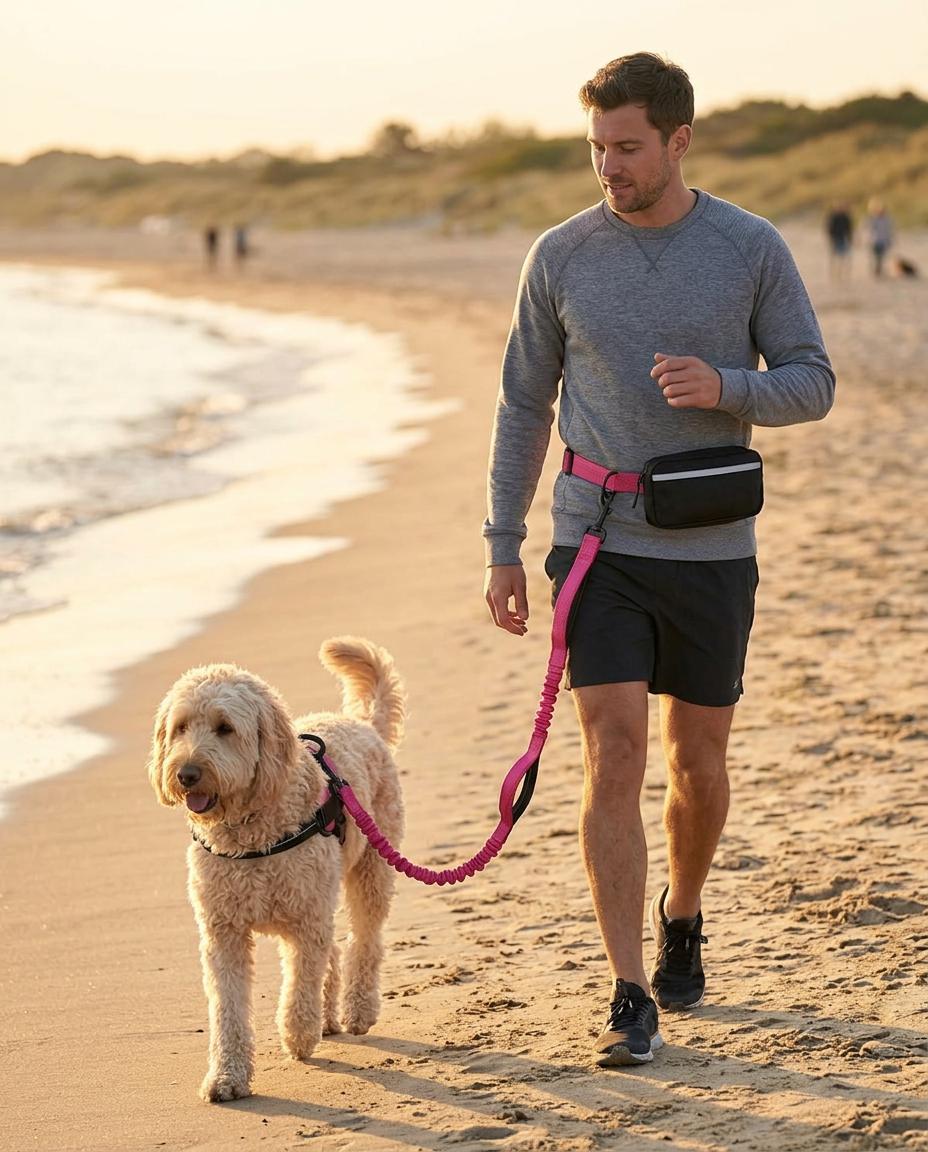 StrideFree — Handsfree hondenriem met heuptas