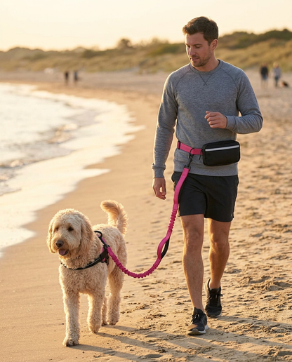 StrideFree — Handsfree hondenriem met heuptas