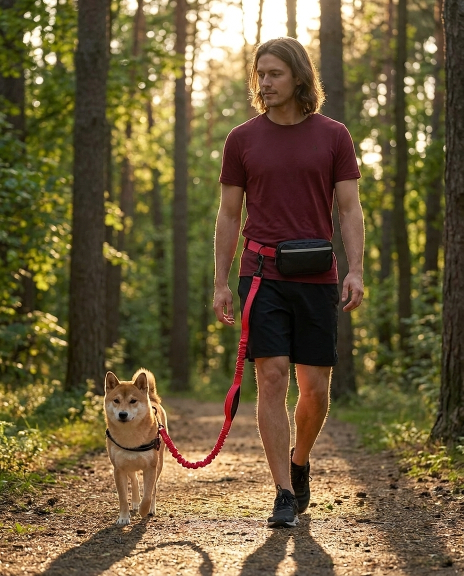 StrideFree — Handsfree hondenriem met heuptas