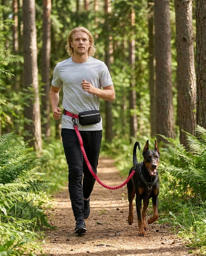 StrideFree — Handsfree hondenriem met heuptas